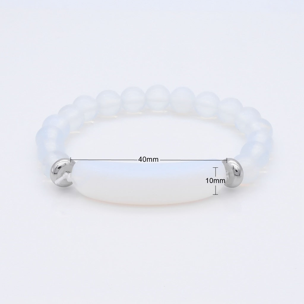 Rose Quartz Semi Precious Stone Bracelet-Bracelets-3-Glitters