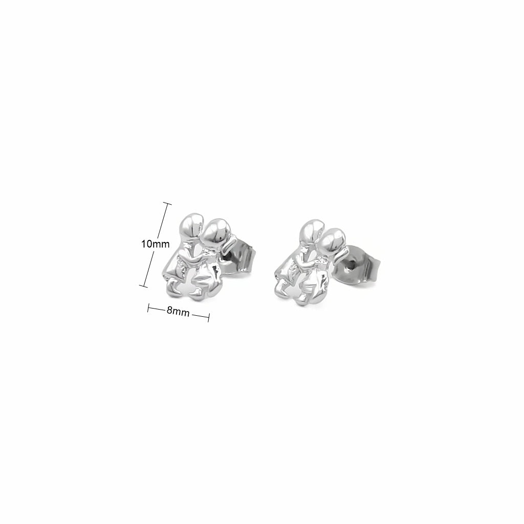 Kissing Boy and Girl Stud Earrings-Stud Earrings-2-Glitters