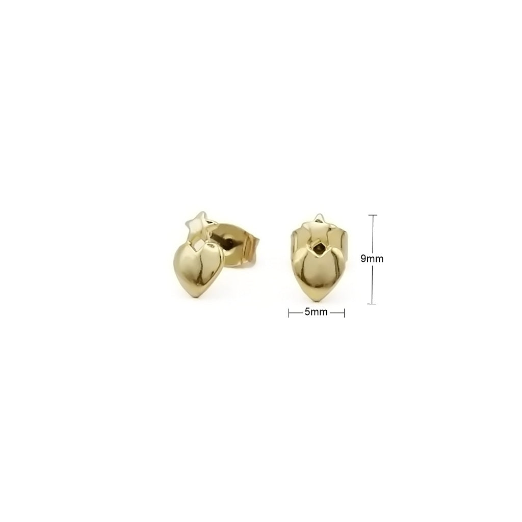 Star and Heart Stud Earrings-Stud Earrings-4-Glitters