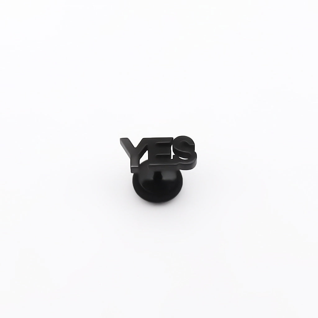 Stainless Steel YES Letter Fake Plug Earring-Fake Plugs-5-Glitters