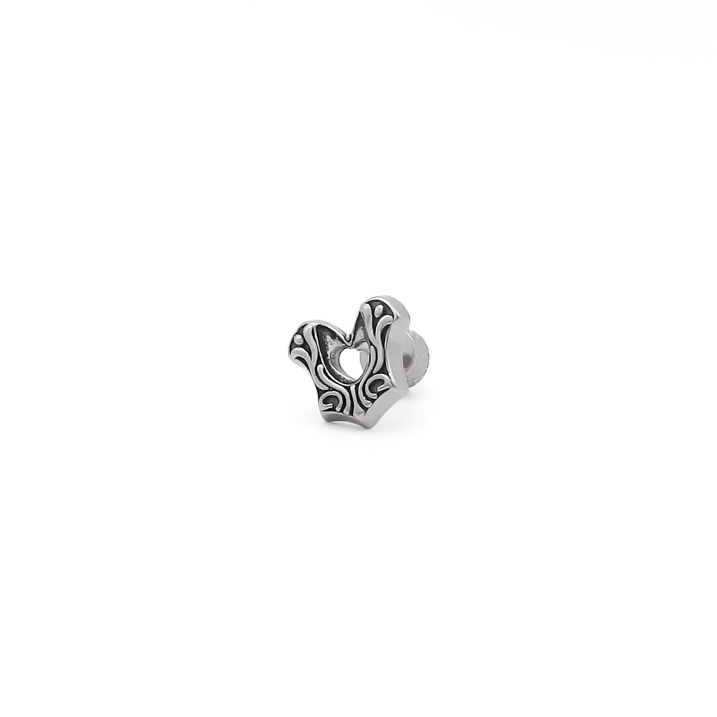 Stainless Steel Patterned Fake Plug Earring