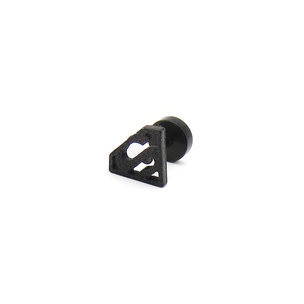 Stainless Steel Superhero Shield Fake Plug Earring-Fake Plugs-4-Glitters