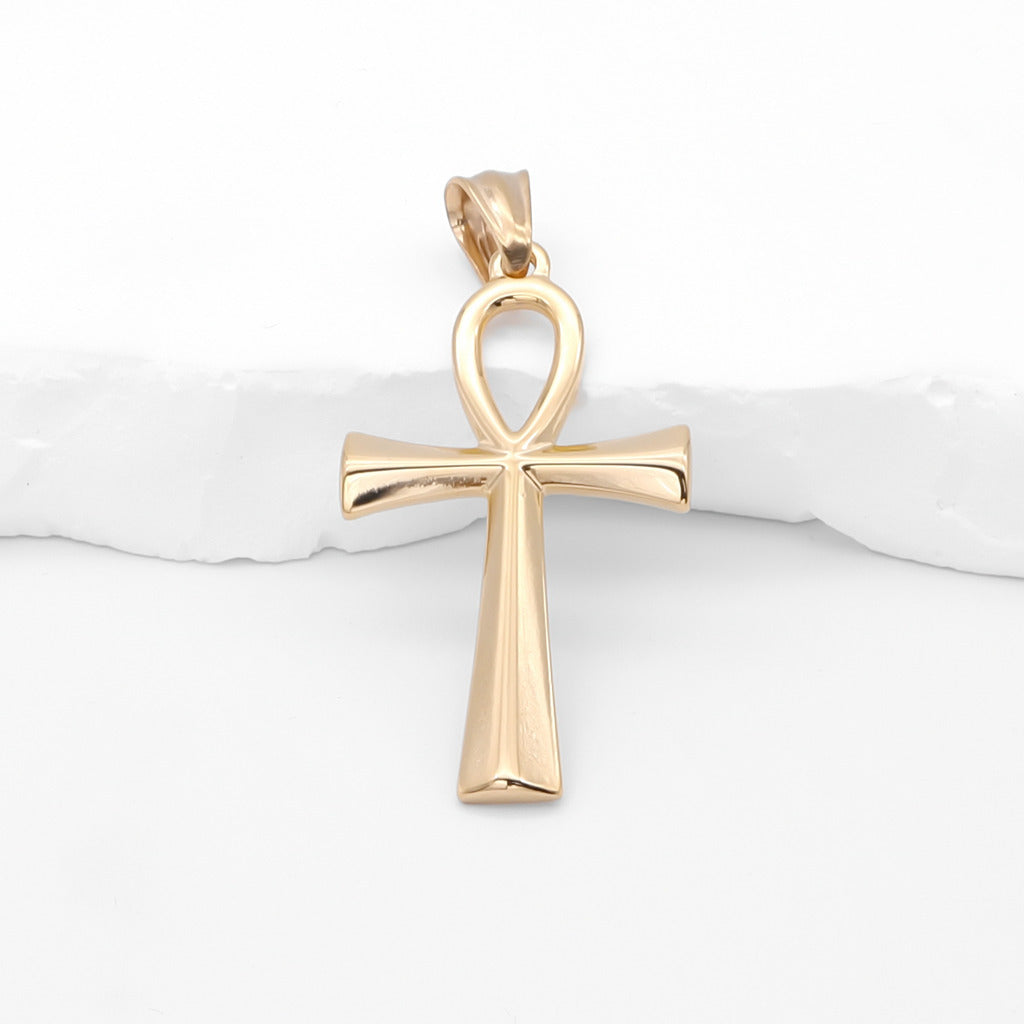 Ankh Cross Pendant - Gold-Pendants-1-Glitters