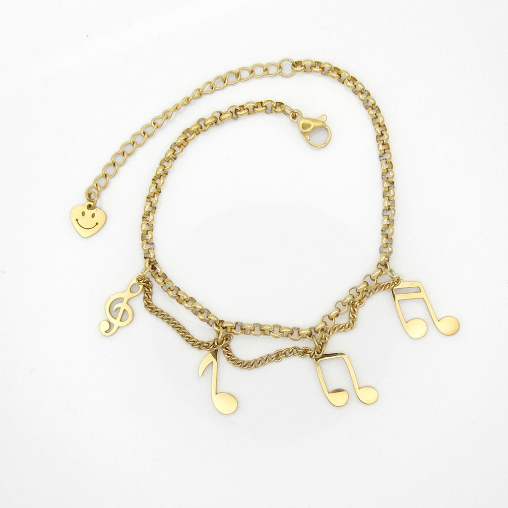 Stainless Steel Music Notes Bracelet-Stainless Steel Bracelets-2-Glitters