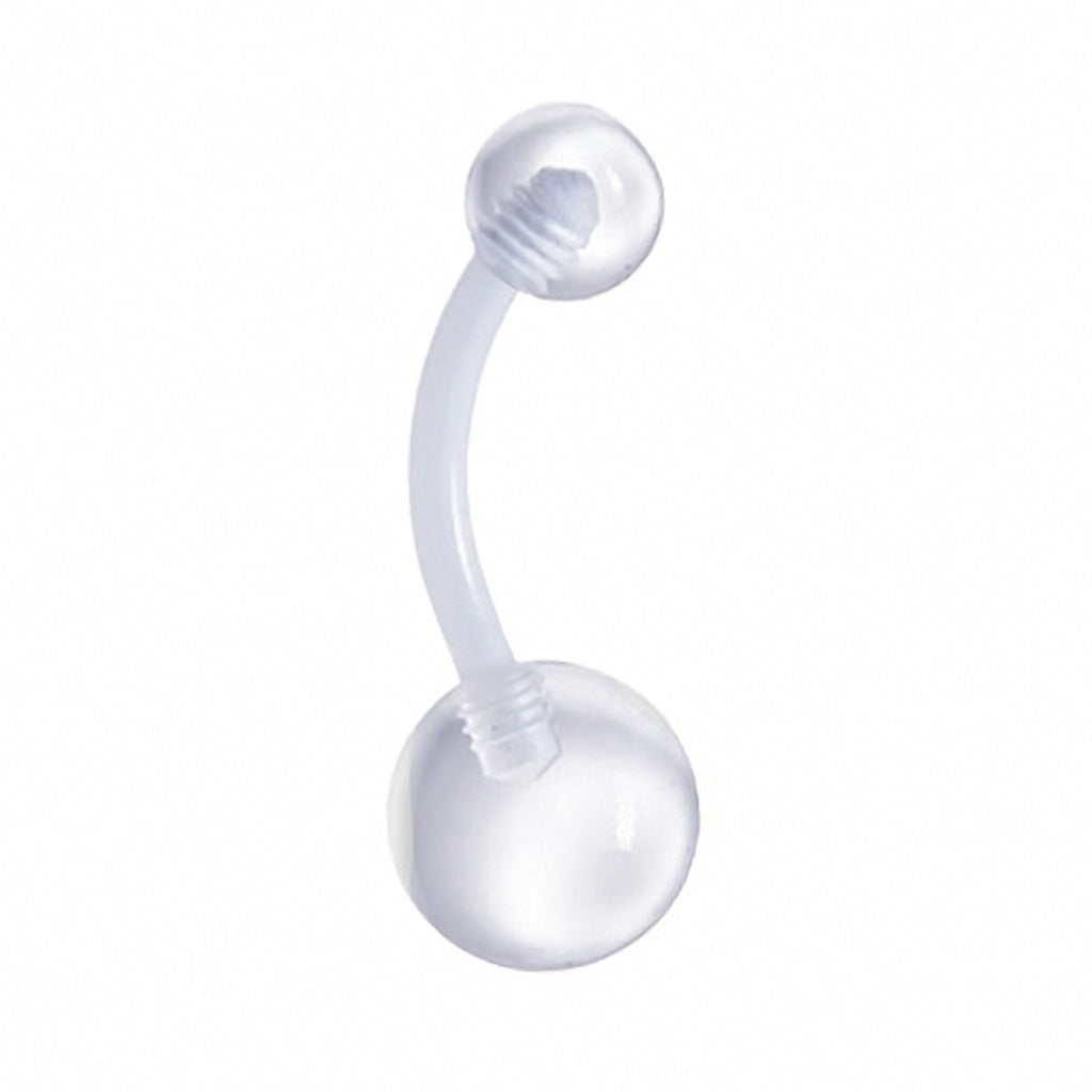 Clear belly on sale button retainer