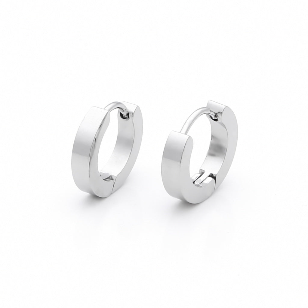 Stainless steel hinged hoop outlet earrings