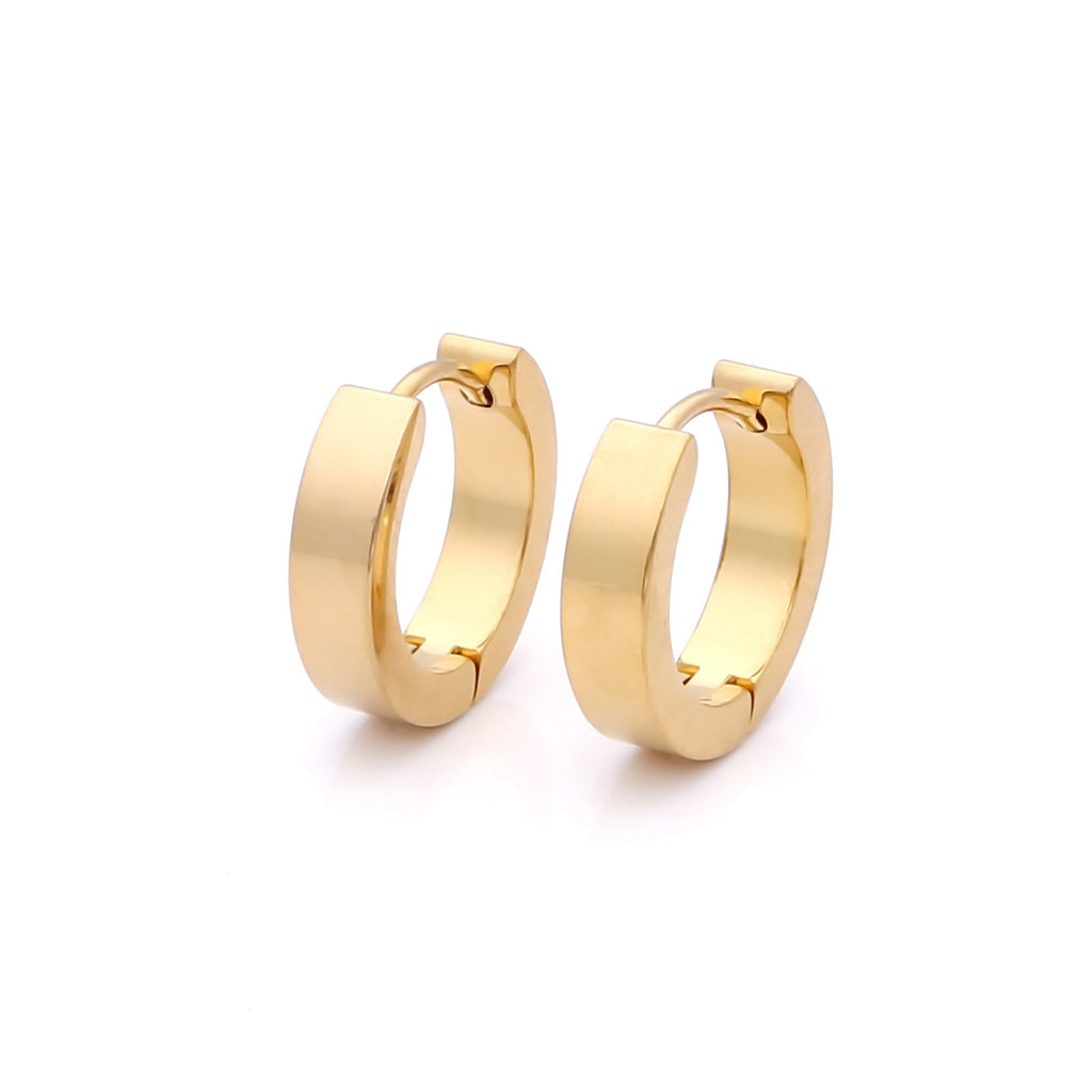 Surgical steel large hot sale hoop earrings