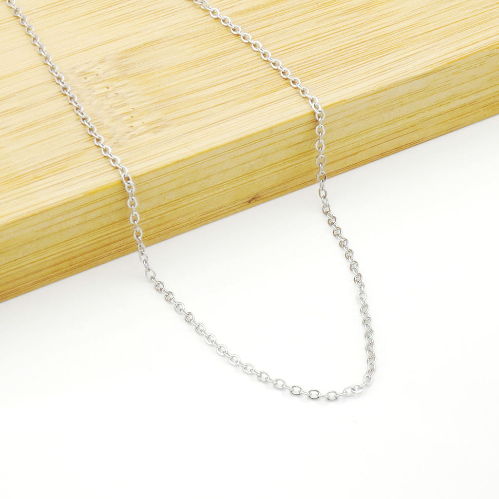 Stainless Steel Cable Chain Necklace - 1.5mm Width-Stainless Steel Chains-1-Glitters