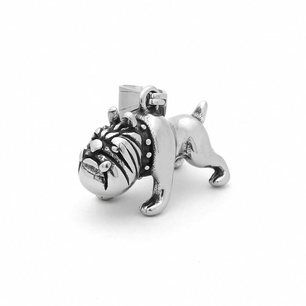 Stainless Steel Bulldog Pendant-Pendants-1-Glitters