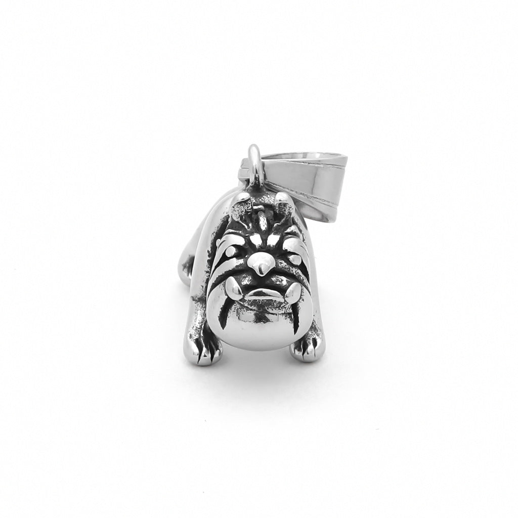 Stainless Steel Bulldog Pendant-Pendants-2-Glitters