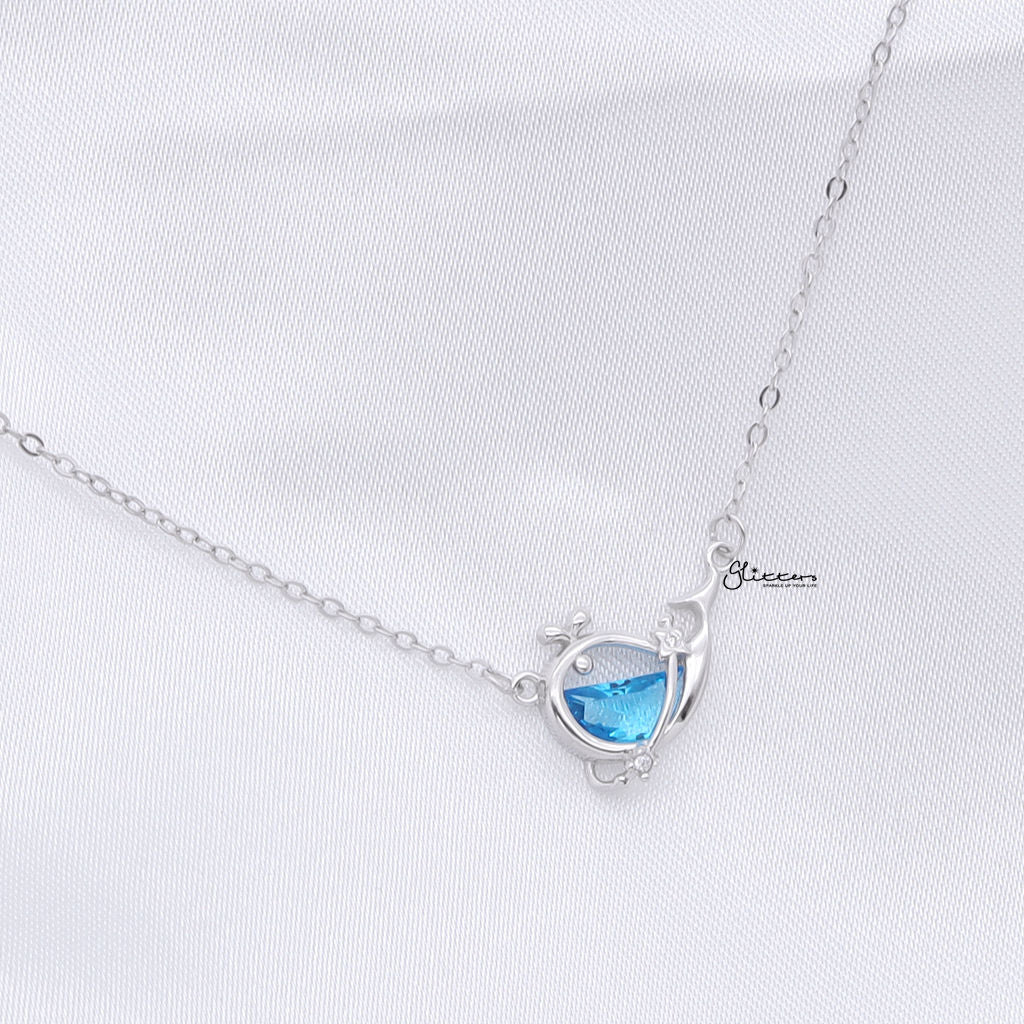 Sterling Silver Whale Necklace-Sterling Silver Necklaces-3-Glitters