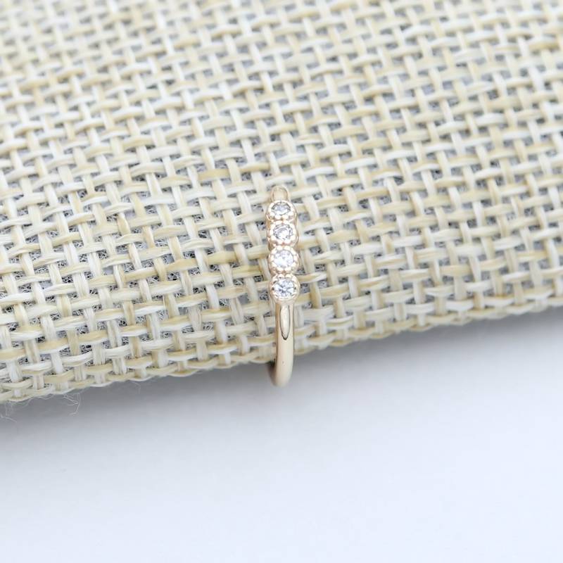 One Line CZ Ear Cuff - Gold-Body Piercing Jewellery, Cubic Zirconia, Ear Cuffs, earrings, Jewellery, Non-Pierced, Women's Earrings, Women's Jewellery-EC0096-G2-800-Glitters