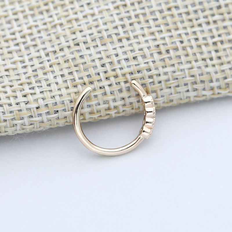 One Line CZ Ear Cuff - Gold-Body Piercing Jewellery, Cubic Zirconia, Ear Cuffs, earrings, Jewellery, Non-Pierced, Women's Earrings, Women's Jewellery-EC0096-G3-800-Glitters