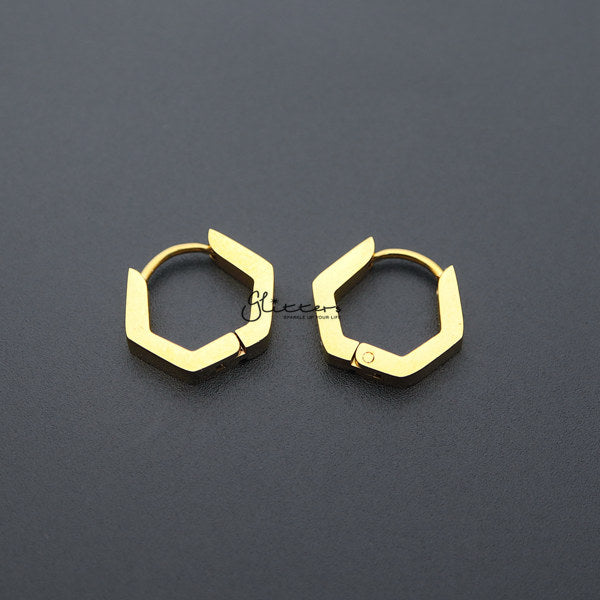 Jeulia Hexagram Stainless Steel Men's Earrings