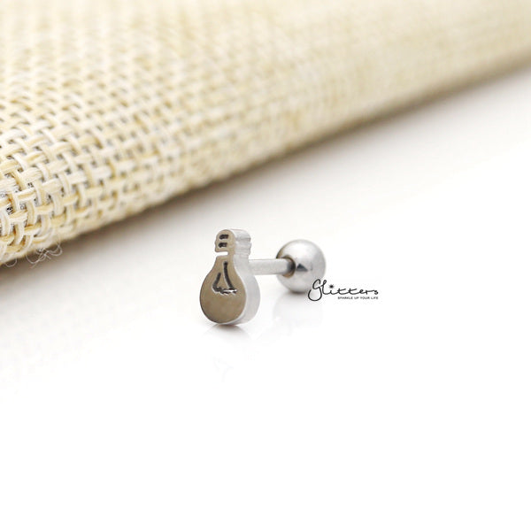 316L Surgical Steel Bulb Barbell for Tragus, Cartilage, Conch, Helix Piercing and More-Body Piercing Jewellery, Cartilage, Conch Earrings, Cubic Zirconia, Helix Earrings, Jewellery, Lobe piercing, Tragus-FP0019-22S_600-Glitters