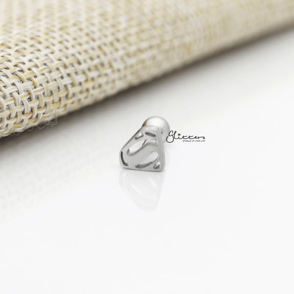 316L Surgical Steel Superman Barbell for Tragus, Cartilage, Conch, Helix Piercing and More-Body Piercing Jewellery, Cartilage, Conch Earrings, Cubic Zirconia, Helix Earrings, Jewellery, Lobe piercing, Tragus-FP0019-23S_600-Glitters