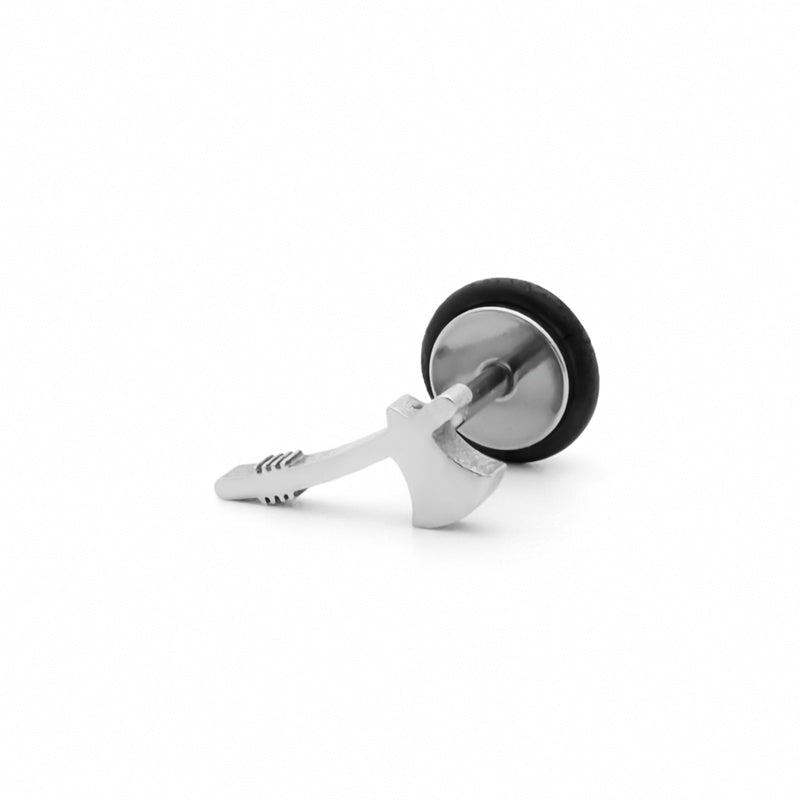 Stainless Steel Axe Fake Plug Earring-Body Piercing Jewellery, earrings, Fake Plug, Jewellery, Men's Earrings, Men's Jewellery, Stainless Steel-FP0216_1-Glitters