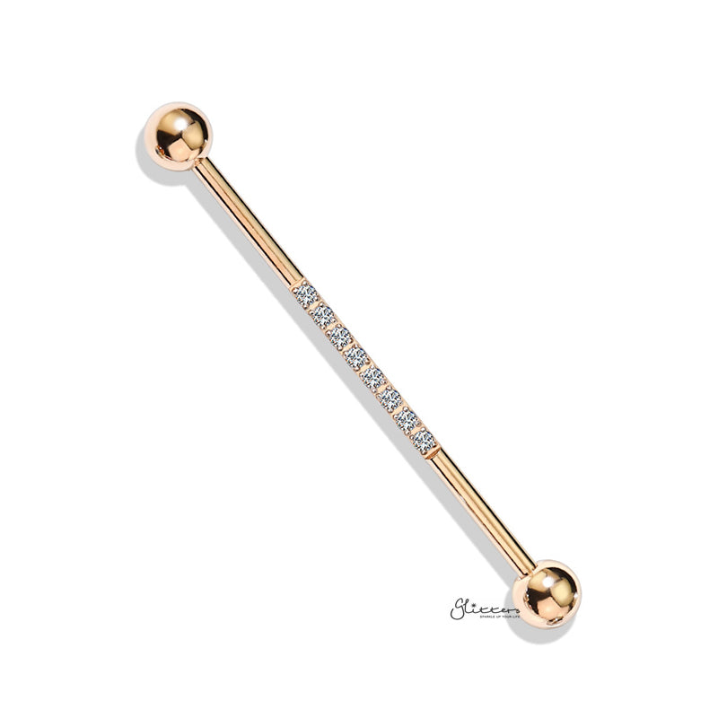 Rose gold on sale industrial barbell