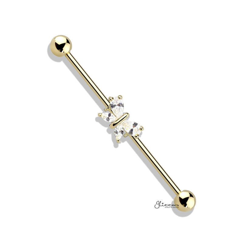 14kt gold online industrial barbell