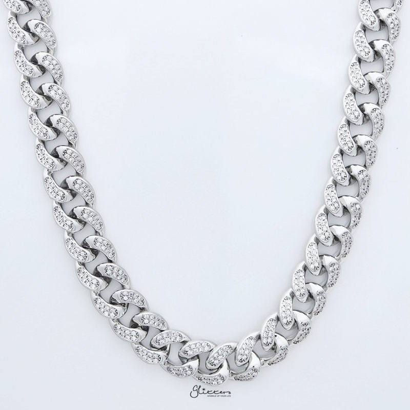 Iced out store silver chain