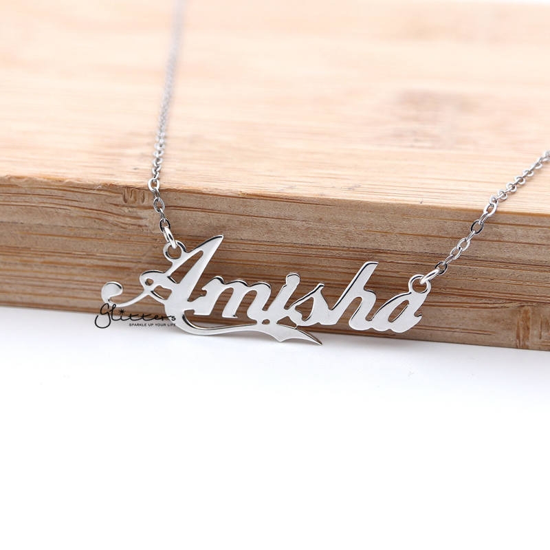 Glitters Name Necklace Name Bar Necklace Personalized Jewellery