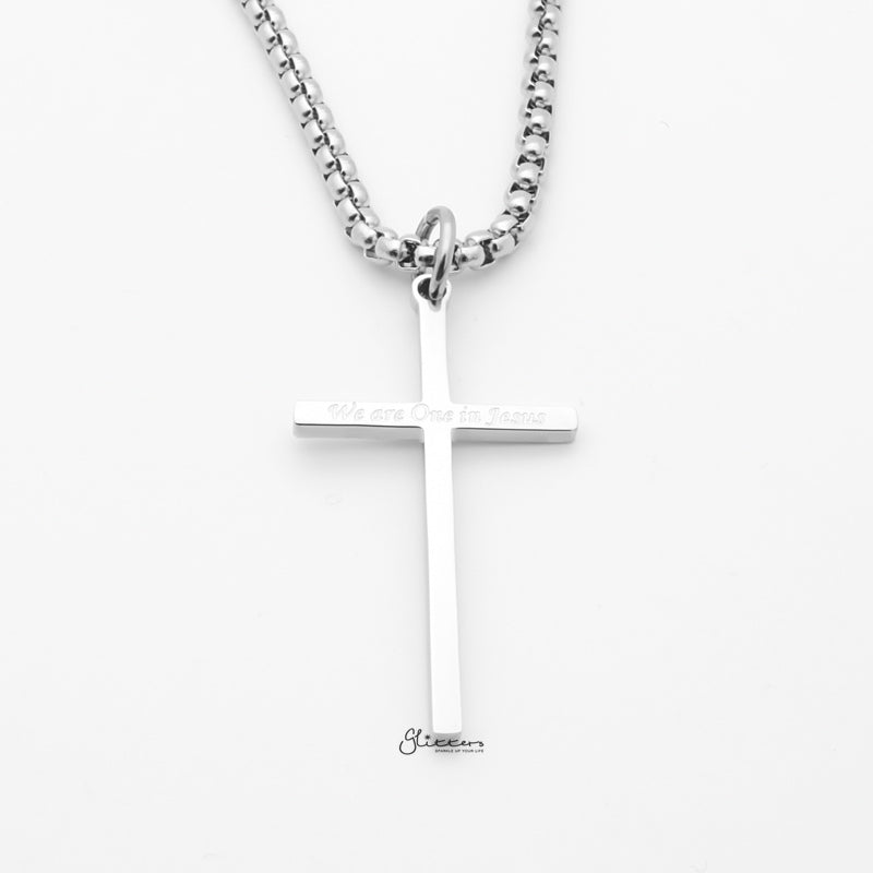 Stainless Steel Cross Pendant-Jewellery, Men's Jewellery, Men's Necklace, Necklaces, Pendants, Stainless Steel, Stainless Steel Pendant, Women's Jewellery, Women's Necklace-SP0299-2_800-Glitters