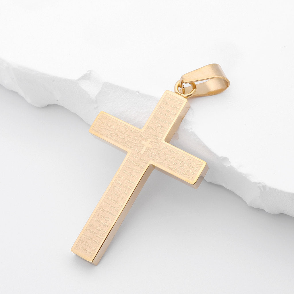 Lords prayer hot sale cross necklace