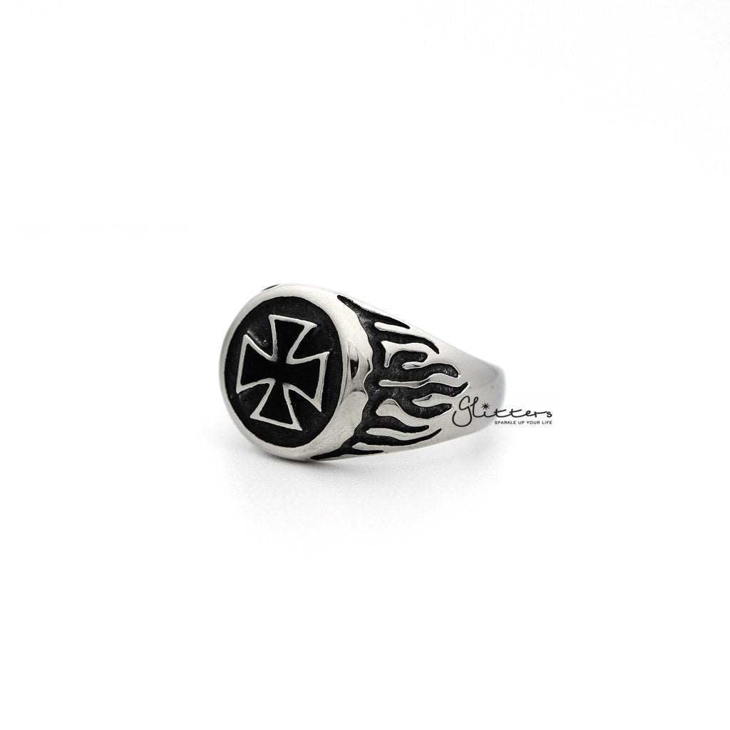 Men's Stainless Steel Circle Cross Casting Rings-Jewellery, Men's Jewellery, Men's Rings, Rings, Stainless Steel, Stainless Steel Rings-SR0136_1000-02-Glitters