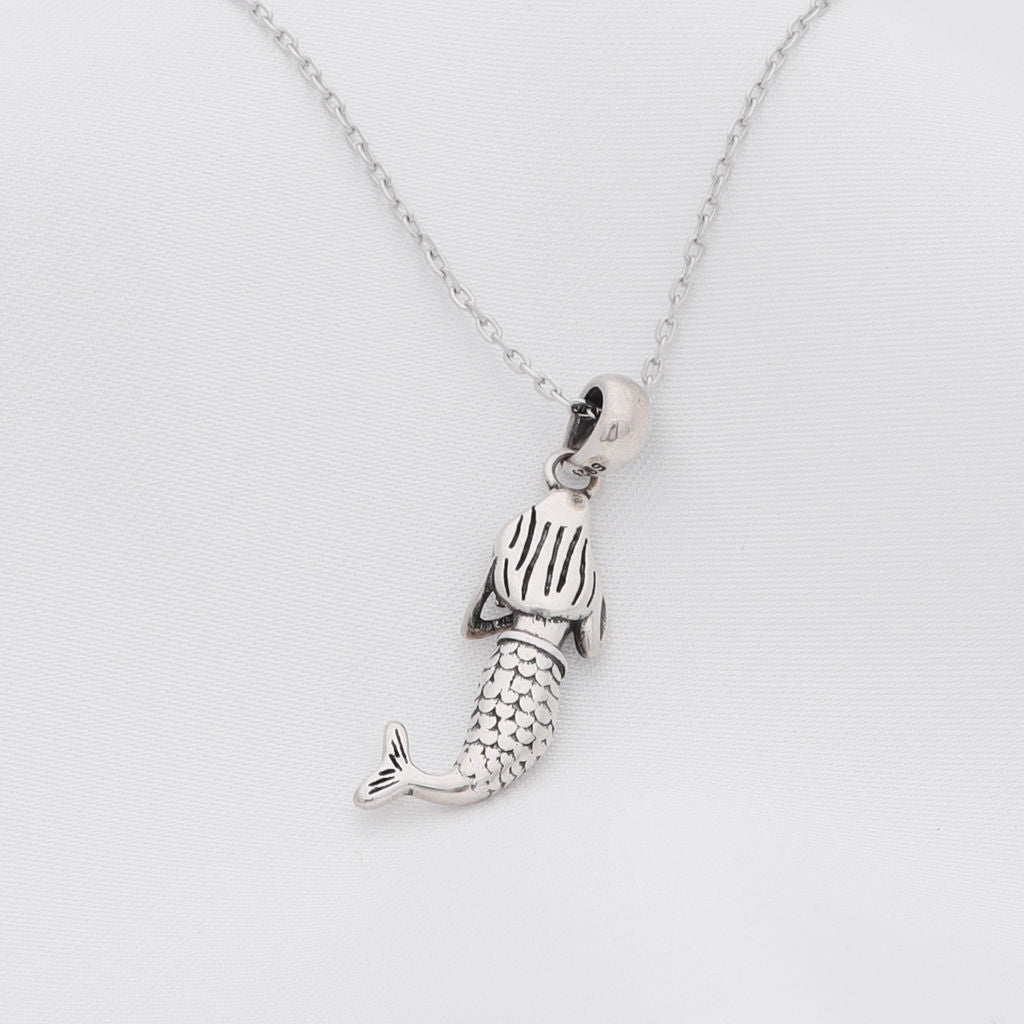 Mermaid Sterling Silver Necklace-Jewellery, Necklaces, New, Sterling Silver Necklaces, Women's Jewellery, Women's Necklace-SSP0061-2_1-Glitters