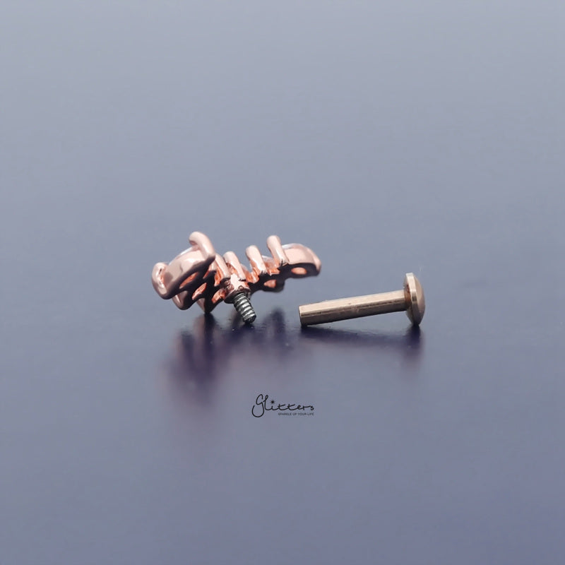 6 Marquise CZ Set Curve Top Cartilage/Tragus Flat Back Studs - Rose Gold-Body Piercing Jewellery, Cartilage, Cubic Zirconia, Jewellery, Tragus, Women's Earrings, Women's Jewellery-TG0030-RG-5_800-Glitters