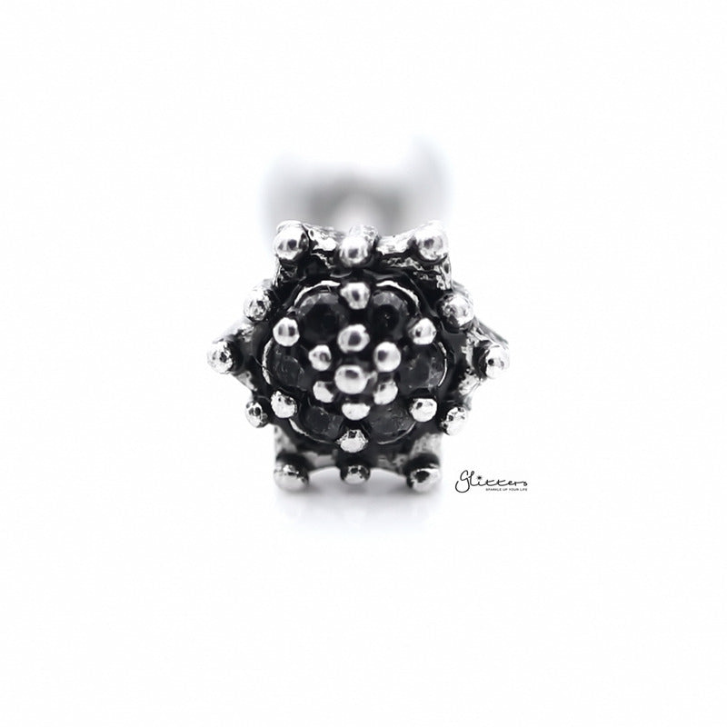 Hexagon with C.Z Paved Tragus Cartilage Earring Stud-Body Piercing Jewellery, Cartilage, Cubic Zirconia, earrings, Jewellery, Tragus, Women's Earrings, Women's Jewellery-TG0099_800-Glitters