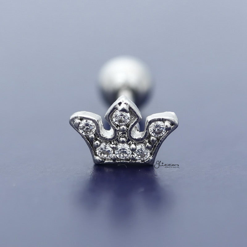 Paved Crown Tragus Cartilage Earring Stud
