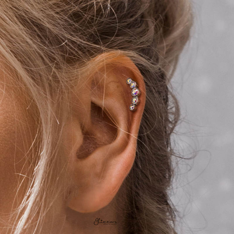 Curved 5 Round Crystals Top Cartilage Barbell Stud - Black-Body Piercing Jewellery, Cartilage, Crystal, Jewellery, Tragus, Women's Earrings, Women's Jewellery-TG0125-M_800_6b2b1040-2a36-4c43-8472-01afa2809c0e-Glitters
