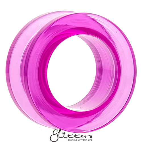 Acrylic Screw Fit Flesh Tunnel - Purple-Body Piercing Jewellery, Plug, Tunnel-TL00035-Glitters