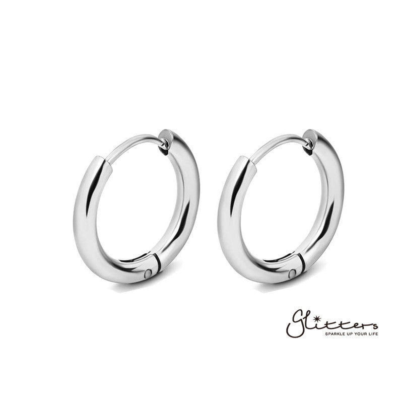 Men's stainless steel 2025 hoop earrings