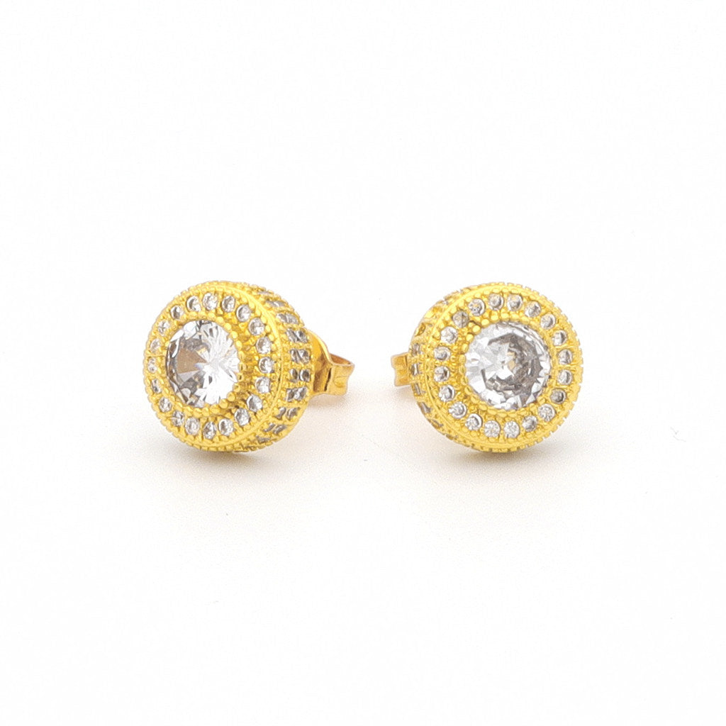 Round hot sale stud earrings