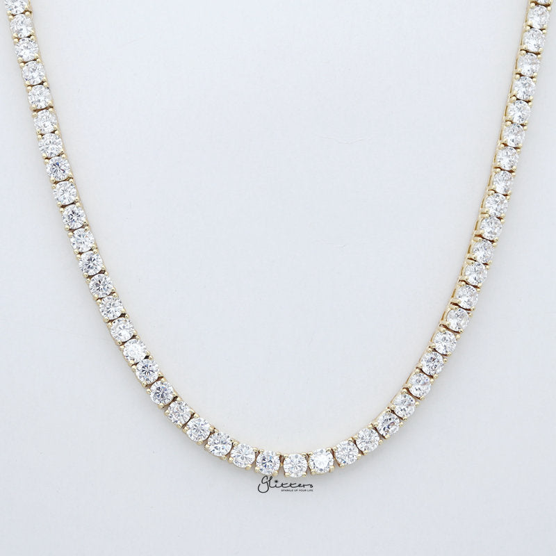 5mm CZ Paved Tennis Chain - Gold-Chain Necklaces, Hip Hop, Hip Hop Chains, Iced Out, Jewellery, Men's Chain, Men's Jewellery, Men's Necklace, Necklaces, Women's Jewellery-nk1041-1_800-Glitters
