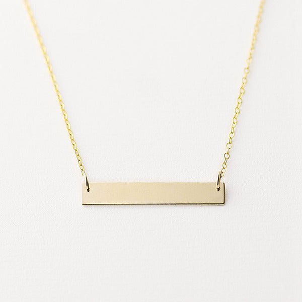 Personalized Horizontal Bar Necklace