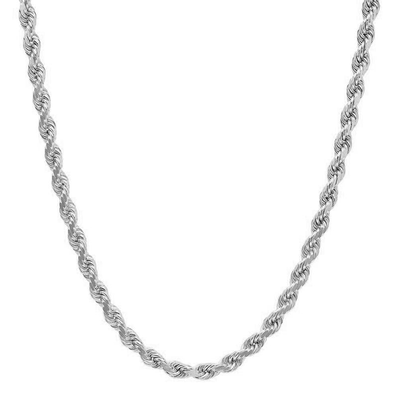 5mm Stainless Steel Twisted Rope Chain Silver Glitters Jewellery