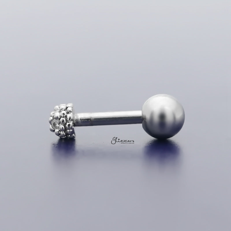 Micro CZ Paved Half Ball Tragus Cartilage Earring Stud-Body Piercing Jewellery, Cartilage, Cubic Zirconia, earrings, Jewellery, Tragus, Women's Earrings, Women's Jewellery-tg0092-2_800-Glitters