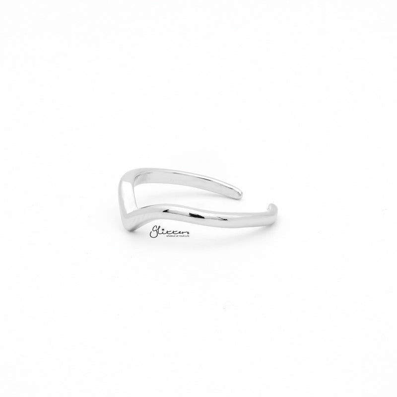 V Shape Toe Ring - Silver-Jewellery, Toe Ring, Women's Jewellery-tor0002-s_2-Glitters