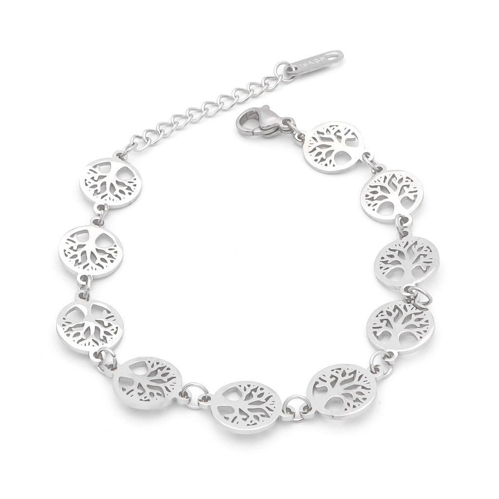 Stainless Steel Tree of Life Women's Bracelet | Glitters