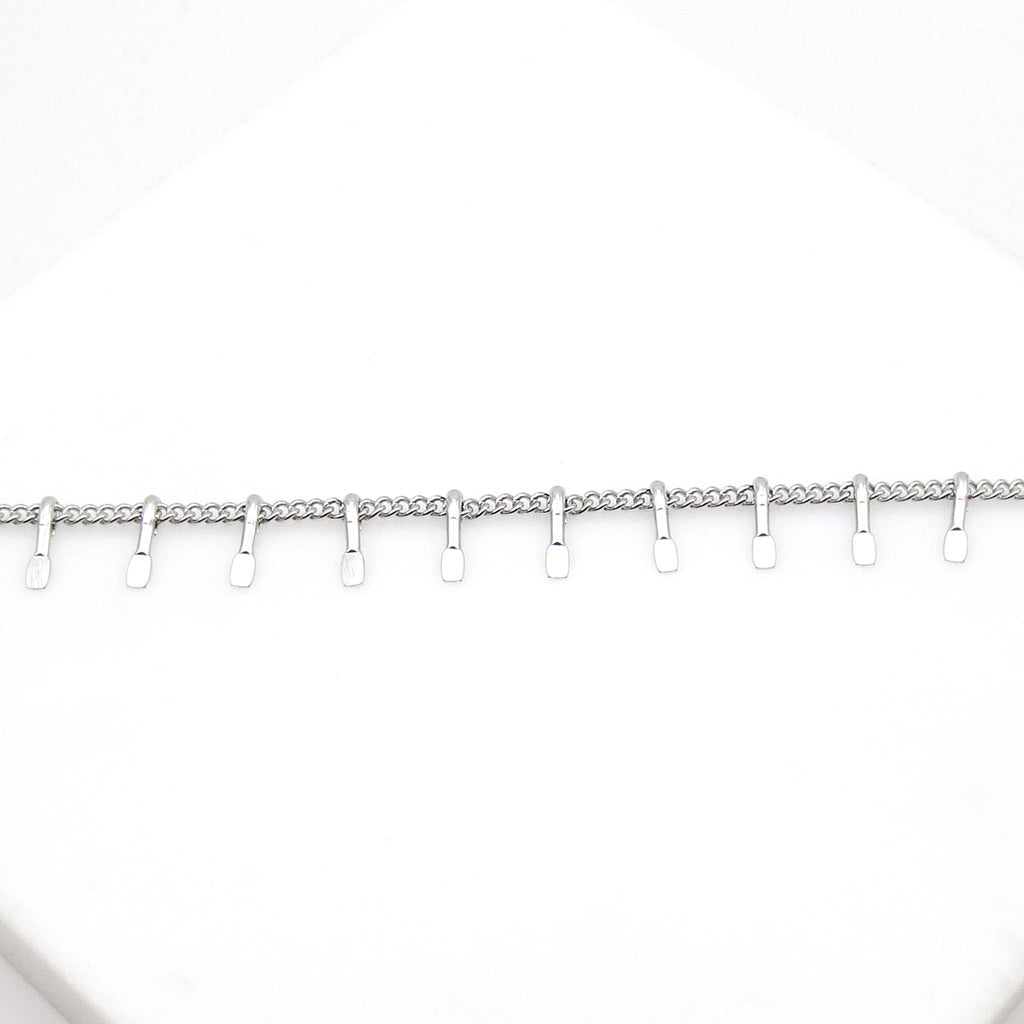 Stainless Steel Mini Paddle Charm Anklet-Anklet-4-Glitters