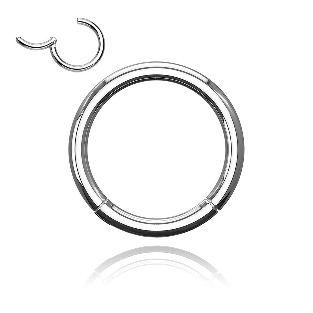 Hoop Style Rings 16 Gauge Hinged Segment Hoop Rings Bundle - Silver