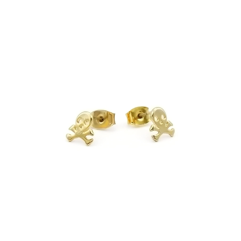 Skull and Crossbones Stud Earrings