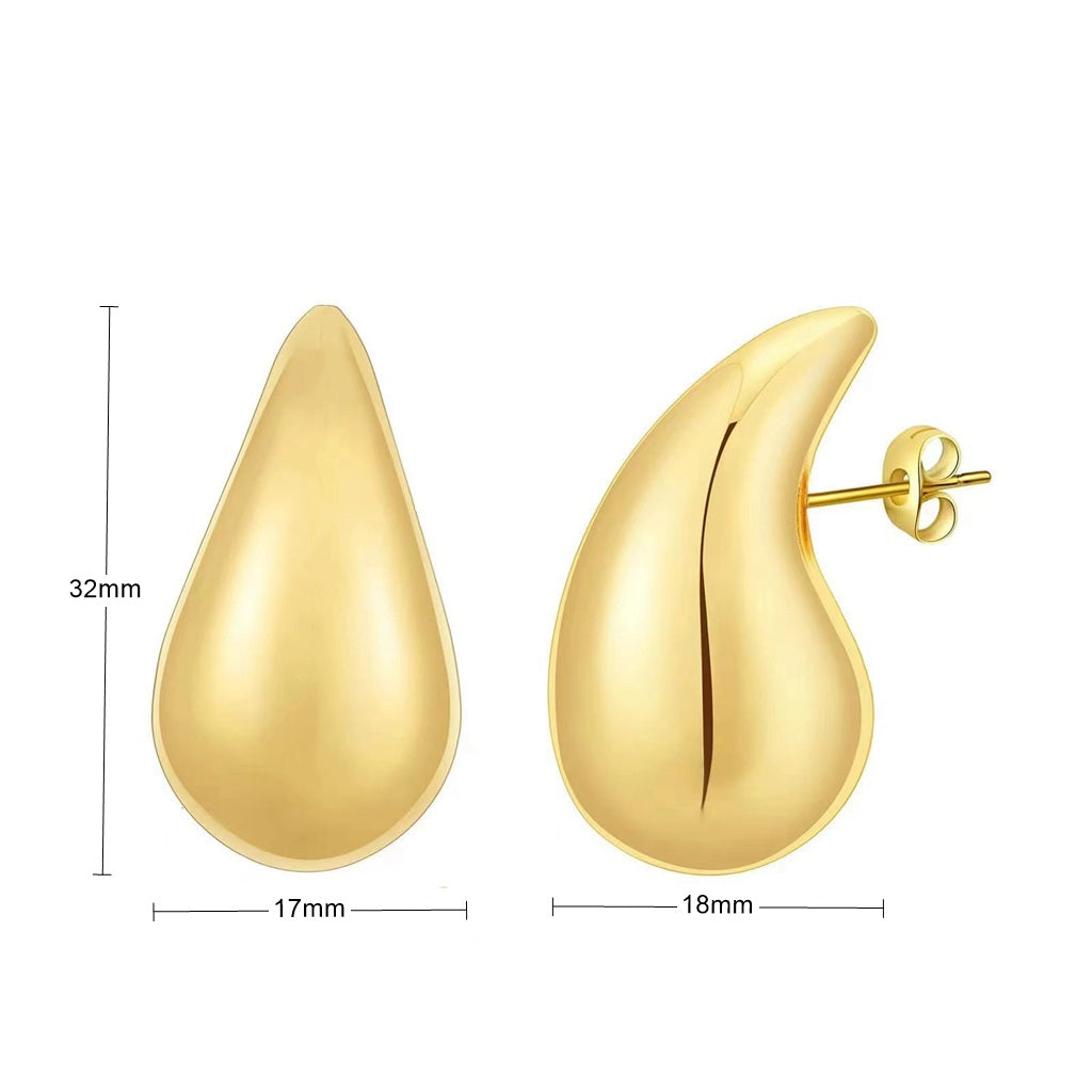 Yellow gold deals teardrop earrings