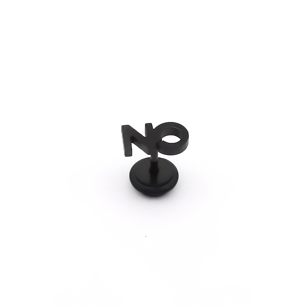 Stainless Steel NO Letter Fake Plug Earring