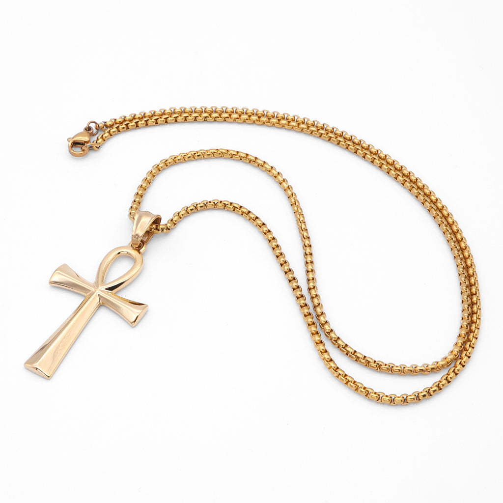 Diamond Ankh Cross Pendant - Gold – Huerta Jewelry