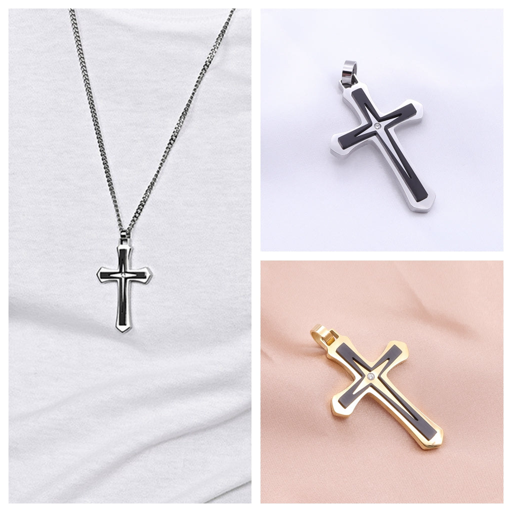 Buy Christian Marriage Two Tone Gold Diamond Cross Pendant – Ben Garelick