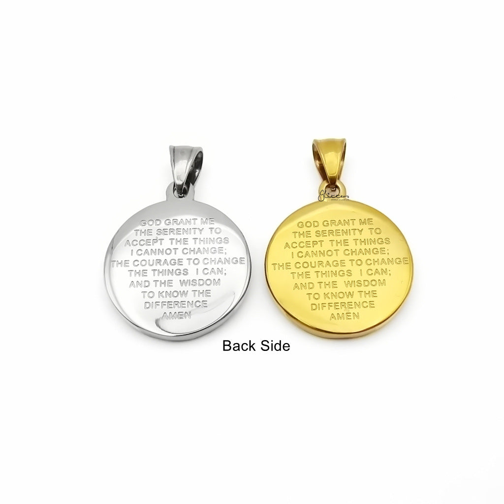 Stainless Steel Jesus Coin Pendant  - Gold